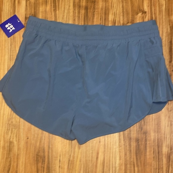 JoyLab women’s XXL  shorts high rise side pleat tie waist blue Athleisure NWT - Picture 4 of 12
